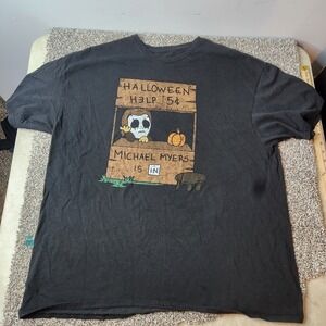"Halloween Help 5¢ - Michael‎ Myers Is In" - Adult Unisex 2xl- Peanuts Parody